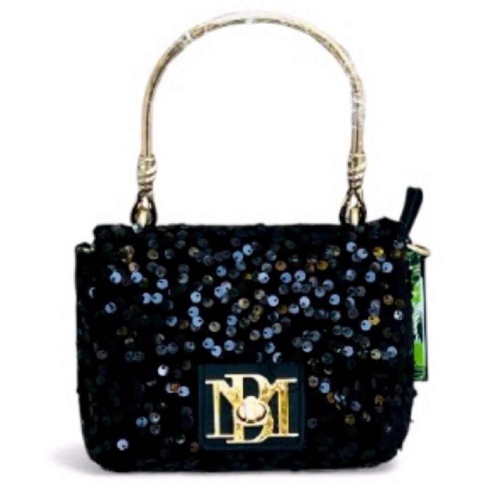Badgley Mischka NWT Black Sequin Mini Bag